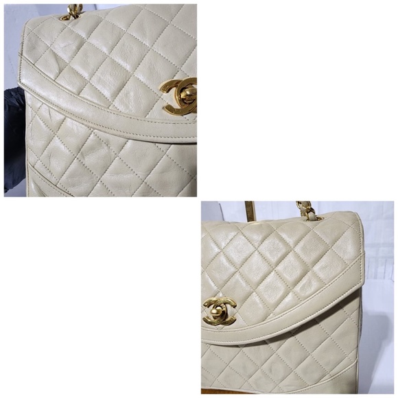 Authentic Chanel Classica Timeless Matelassè Flap Shoulder Bag Cream - Picture 11 of 16